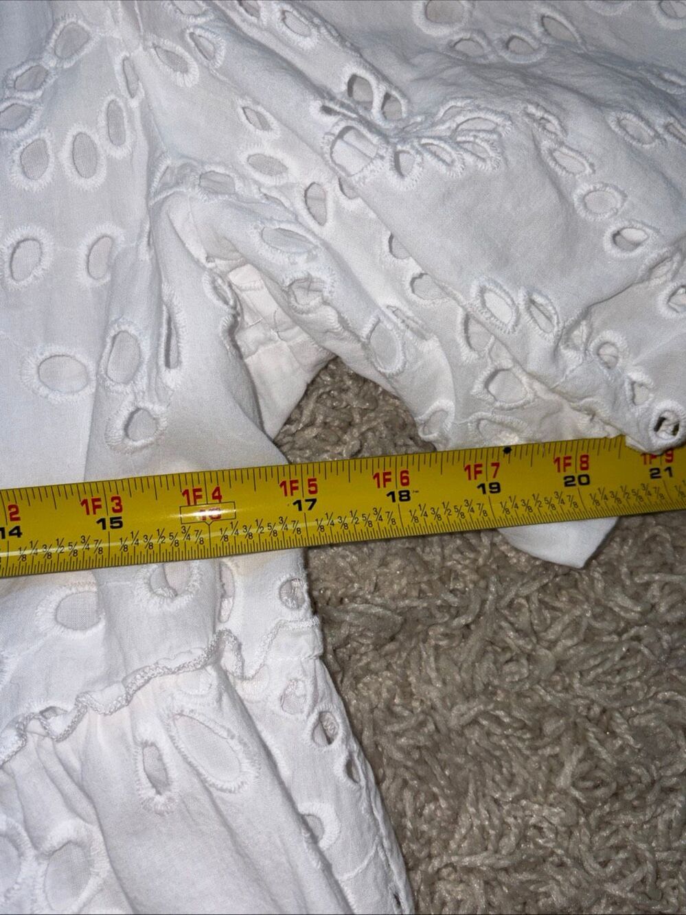 Tuckernuck White Eyelet Lace Palmer Mini Dress size M Cameran Eubanks Collab - Picture 6 of 12